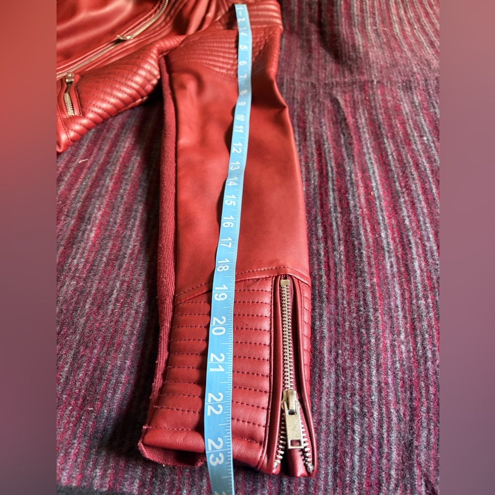 Burgundy Moto Jacket - Picture 11 of 12